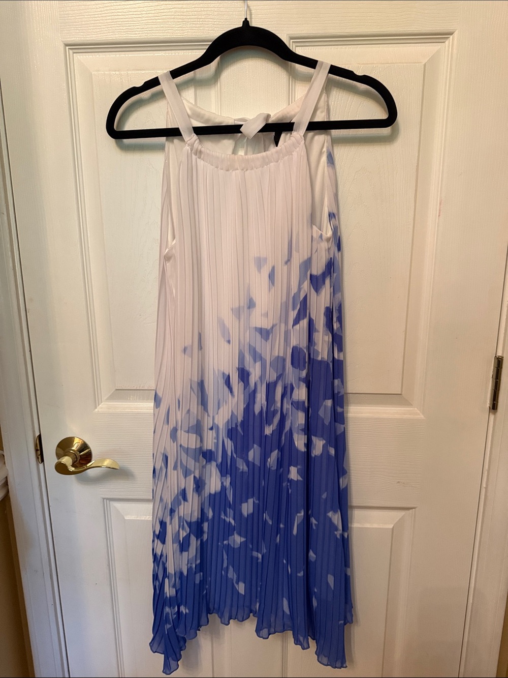 Apt. 9 White to Blue Ombre Pleated High-Low Sundress